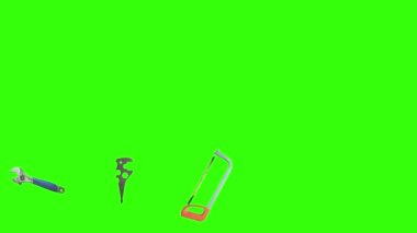 Kullanılan vintage el araçları animasyon, kroma anahtarı, grafik kaynak ögesi