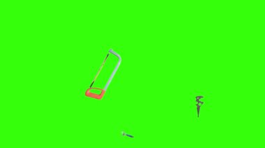 Kullanılan vintage el araçları animasyon, kroma anahtarı, grafik kaynak ögesi