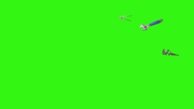 Kullanılan vintage el araçları animasyon, kroma anahtarı, grafik kaynak ögesi