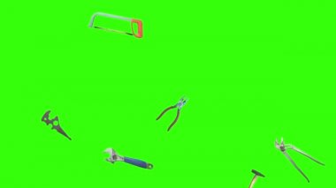 Kullanılan vintage el araçları animasyon, kroma anahtarı, grafik kaynak ögesi