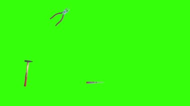 Kullanılan vintage el araçları animasyon, kroma anahtarı, grafik kaynak ögesi