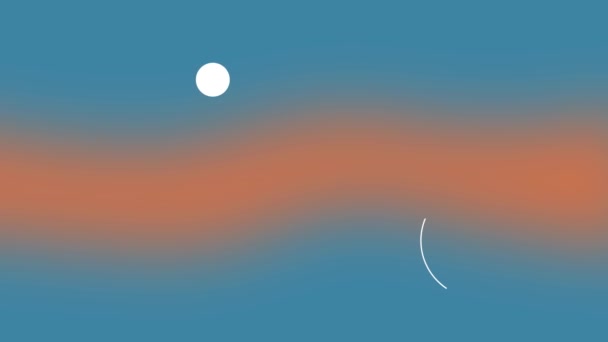 Современное Плоское Движение Формирует Фоновую Анимацию Бесшовный Цикл — стоковое видео