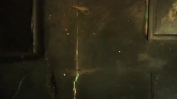 Kırsal Kesimden Eski Harap Olmuş Perili Cadılar Bayramı Için Korkunç — Stok video