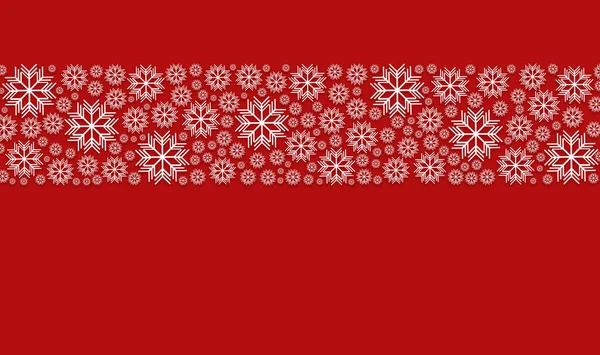 Ozdoba Wesołych Świąt Szczęśliwego Nowego Roku Białe Płatki Śniegu Czerwonym — Zdjęcie stockowe