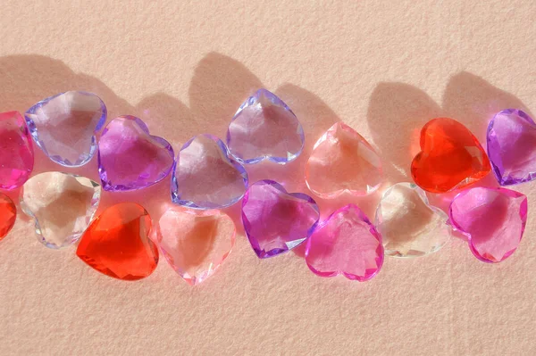 Szczęśliwych Walentynek Tło Projektowania Romantycznych Wakacji Miłości Kolorowe Stylowe Kamienne — Zdjęcie stockowe