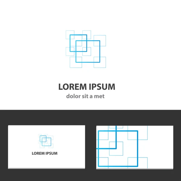 Modello di design del logo vettoriale con biglietto da visita — Vettoriale Stock