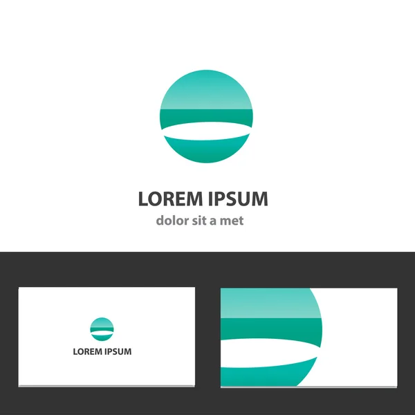 Vector logo design template with business card — Stock Vector