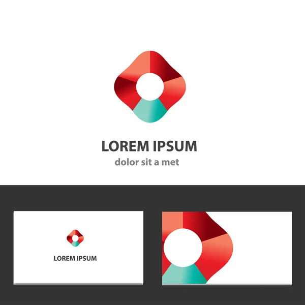 Plantilla de diseño de logotipo vectorial con tarjeta de visita — Vector de stock