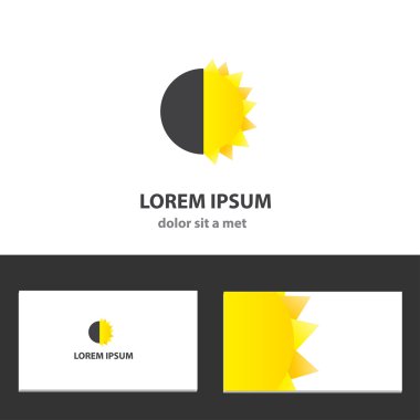 vektör logo tasarım şablonu ile kartvizit