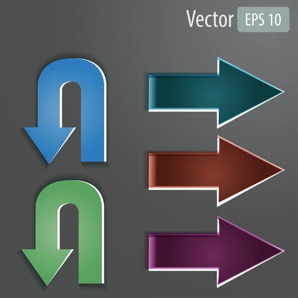 Conjunto de setas vetoriais — Vetor de Stock