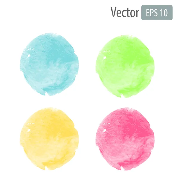 Manchas de aquarela vetorial — Vetor de Stock