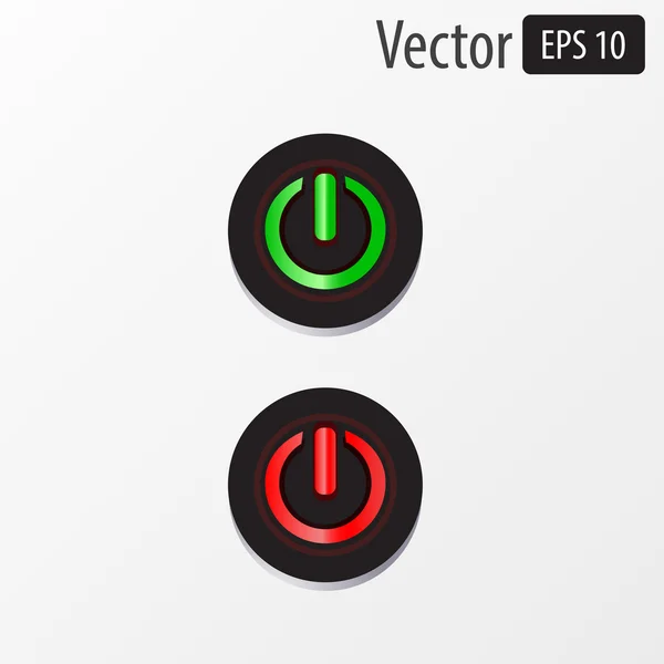 Vector power sphere buttons isolated — Stock Vector