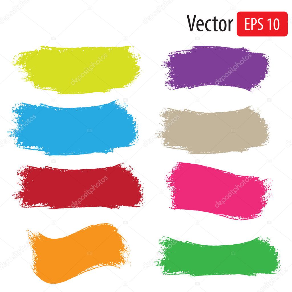 Vector color grunge banners