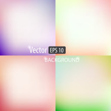 soyut renkli bulanık vektör arka set