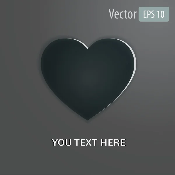 Lesklé sklo srdce — Stockový vektor