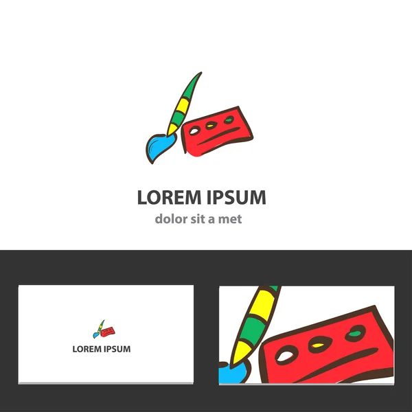 Modello astratto di design del logo vettoriale per le imprese — Vettoriale Stock