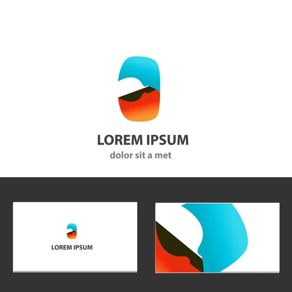 Sjabloon voor abstract vector logo ontwerp voor het bedrijfsleven — Stockvector