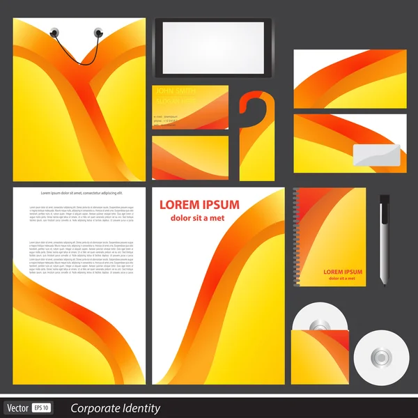 Classic stationery template design. Documentation for business. — Stock Vector