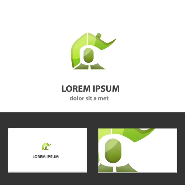 Vector abstracto logotipo diseño plantilla — Vector de stock