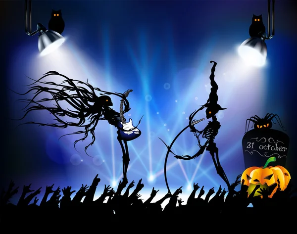Halloween rock konseri — Stok Vektör