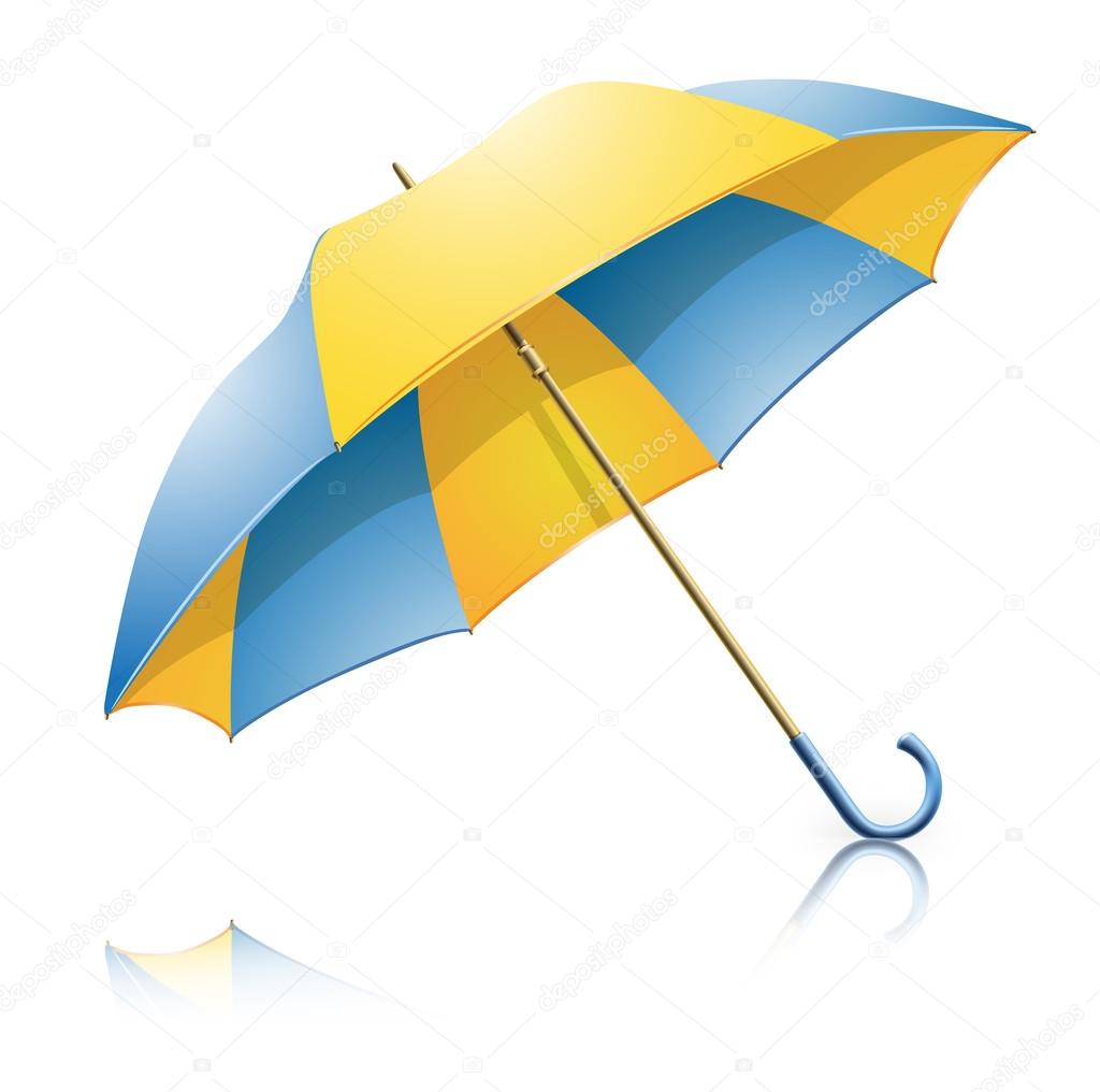Yellow Blue Umbrella Vector Image By C Sunny Bu Vector Stock 32710707