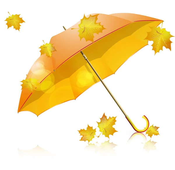 Yellow umbrella — Stock Vector