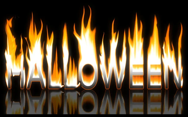 Hořící halloween — Stock fotografie