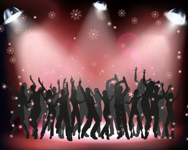 insanlar Noel partisinde dans