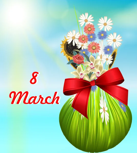 8 Mart çiçekli kart