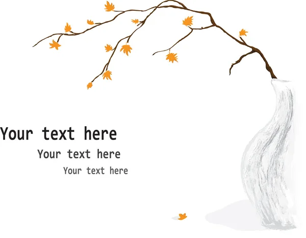 vazoya şube düşen sarı yapraklar