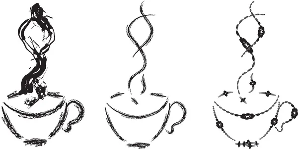 Tasse avec café chaud — Image vectorielle