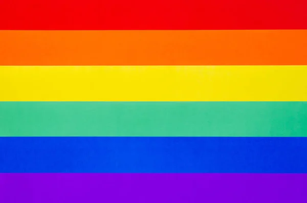 Pride Rainbow Flag Made Colorful Paper Pride Day Lgbtq Concept Стокове Зображення