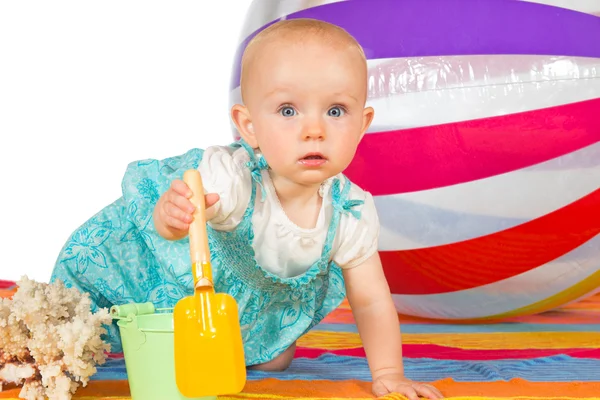 Little baby at the seaside — Stock Photo, Image