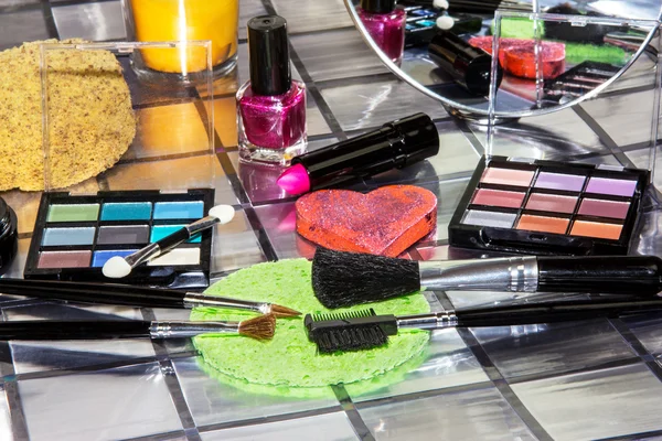 Selection of colourful cosmetics — Stock Photo, Image