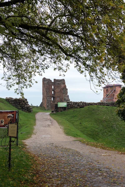 Novogrudok, regionen Grodno, Vitryssland - 10 02 2021: Novogrudok slott. Ruin. — Stockfoto