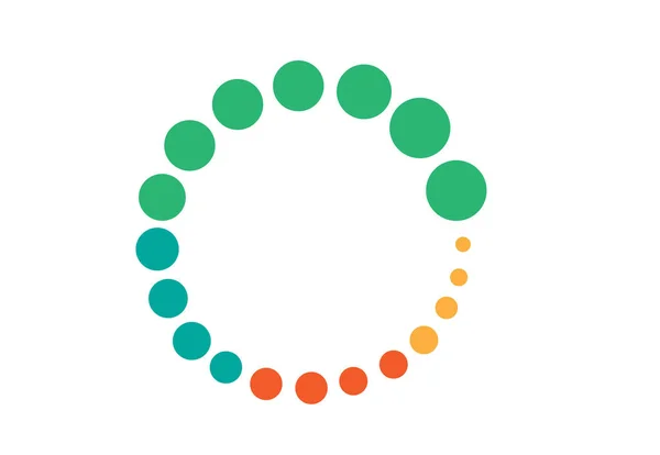 Colorful Loading Circular Icon Editable Clip Art — Stock Vector