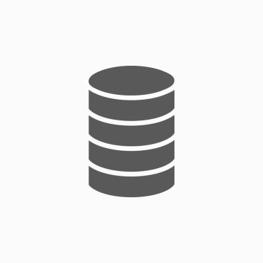 veritabanı simgesi, veri vektörü, ağ simgesi, teknoloji çizimi, bellek vektörü