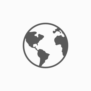 dünya simgesi, dünya vektörü, dünya simgesi, küresel illüstrasyon