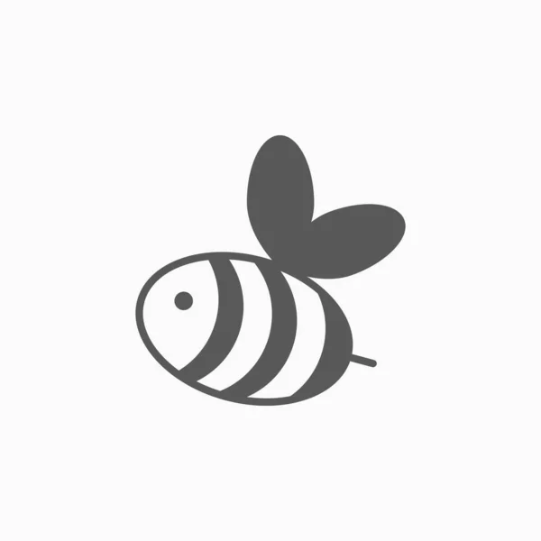 Bee Icon Honey Vector Animal Vector Wildlife Illustration Bumblebee Icon — Stock Vector