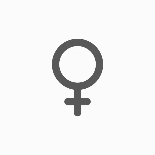 Icona Femminile Vettore Sessuale Icona Genere Illustrazione Femminile Vettore Ragazza — Vettoriale Stock