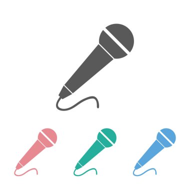 mikrofon simgesi, mikrofon simgesi, mikrofon vektörü, konuşma, şarkı söyleme vektörü, ses illüstrasyonu