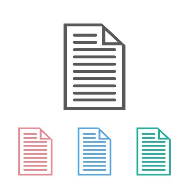 kağıt simgesi, harf simgesi, dosya vektörü, sayfa vektörü, veri illüstrasyonu