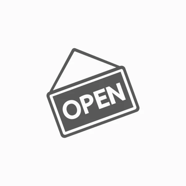 Open Sign Icon Open Icon Badge Vector Hanger Vector Store — Stock Vector