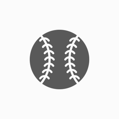 beyzbol ikonu, top ikonu, spor illüstrasyonu, egzersiz vektörü, oyun, softball vektörü