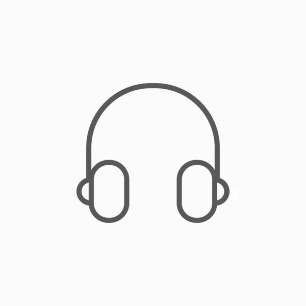 Kulaklık Simgesi Telefon Vektörü Dinle Simgesi Müzik Vektörü Radyo Illüstrasyonu — Stok Vektör