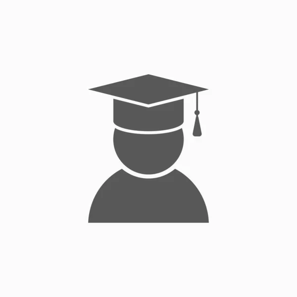 Εικονίδιο Καπέλο Αποφοίτησης Εικόνα Διάνυσμα Καπέλο Εκπαίδευσης — Διανυσματικό Αρχείο