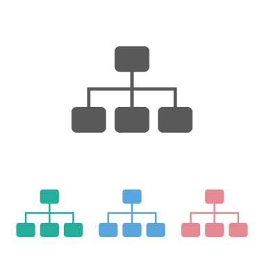 site haritası simgesi, zihin haritası simgesi, plan vektörü, grafik, veri illüstrasyonu