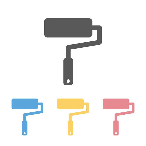 paint roller icon, paint icon, roller vector, color vector, art illustration