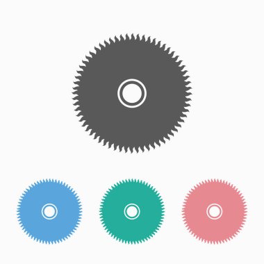 Dairesel testere bıçağı simgesi, testere simgesi, bıçak vektörü, araç illüstrasyonu