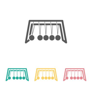 Newton 'un Beşik simgesi, sallanan vektör, hareket illüstrasyonu